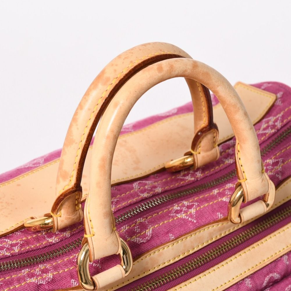 Louis Vuitton Neo Speedy Handbag Monogram Denim Gold Pink — view 5