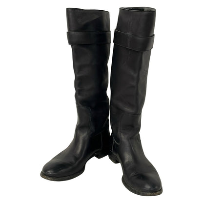 Louis Vuitton Long Boots 37 Black Gold Leather — view 2