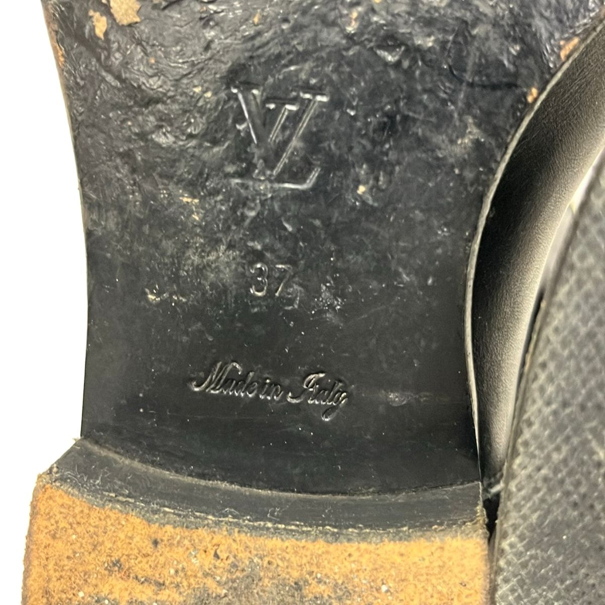 Louis Vuitton Long Boots 37 Black Gold Leather — view 6