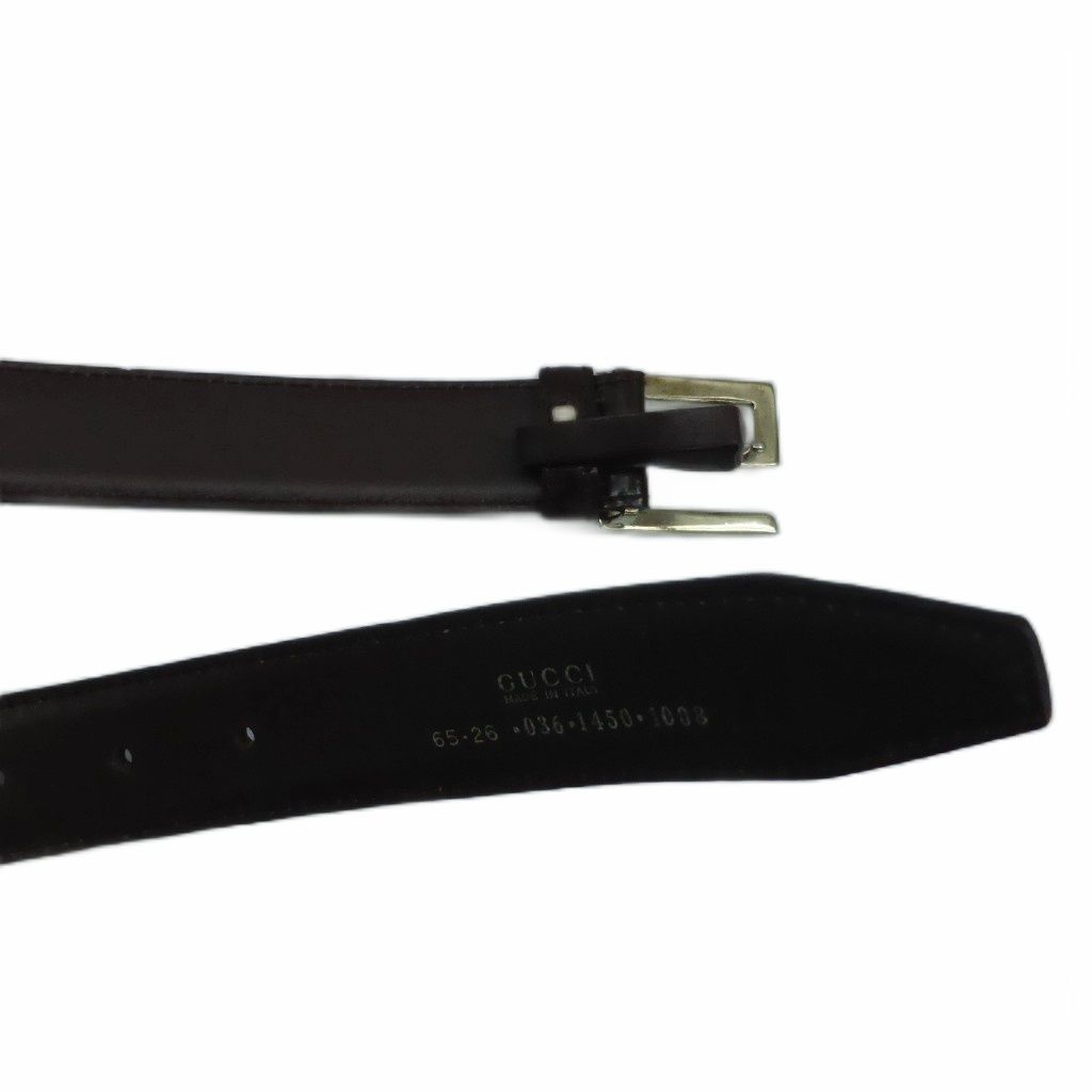 Gucci Belt Leather Dark Brown Buckle — view 4