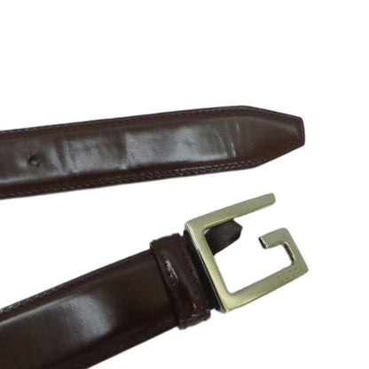 Gucci Belt Leather Dark Brown Buckle — view 3