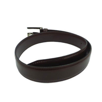 Gucci Belt Leather Dark Brown Buckle — view 2