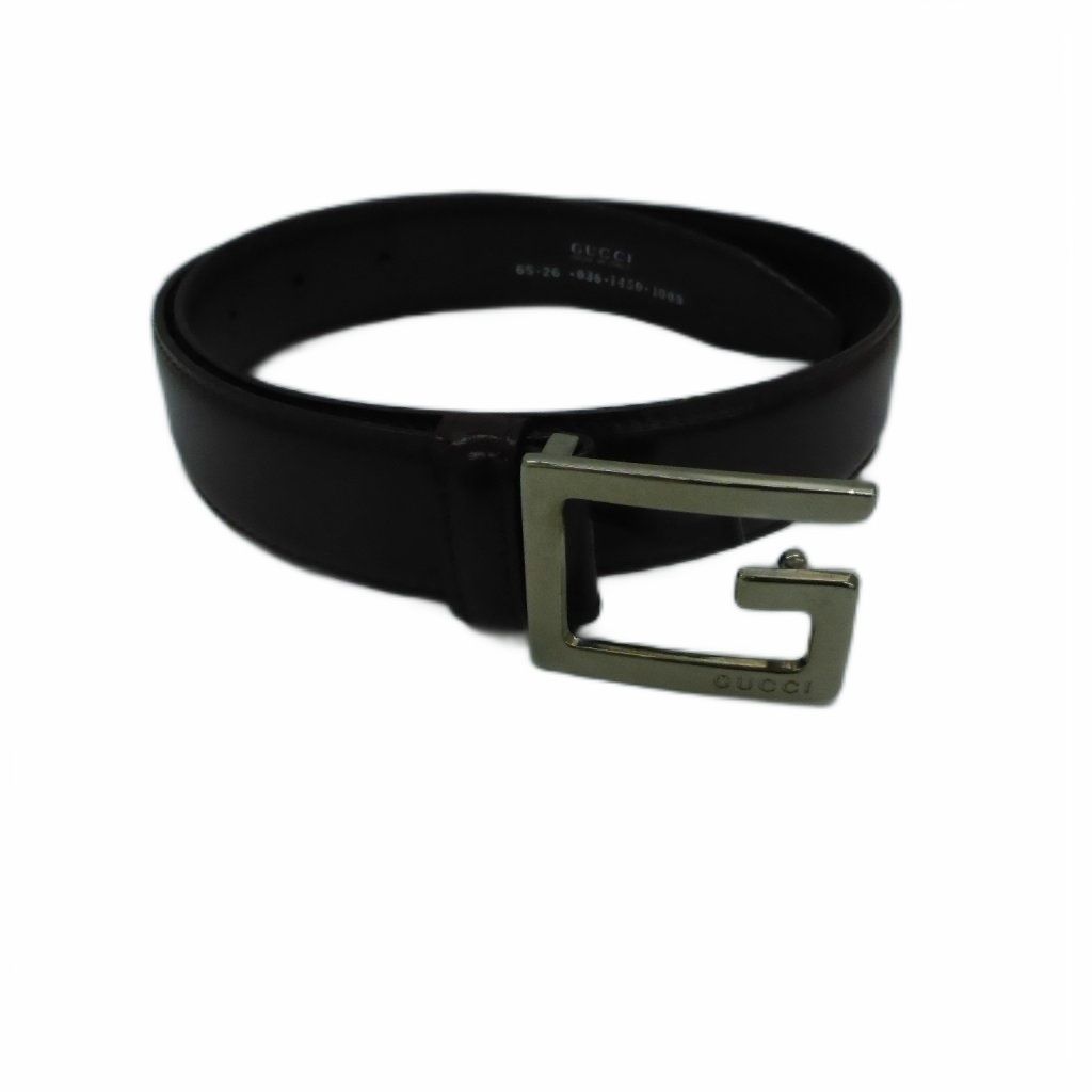 Gucci Belt Leather Dark Brown Buckle