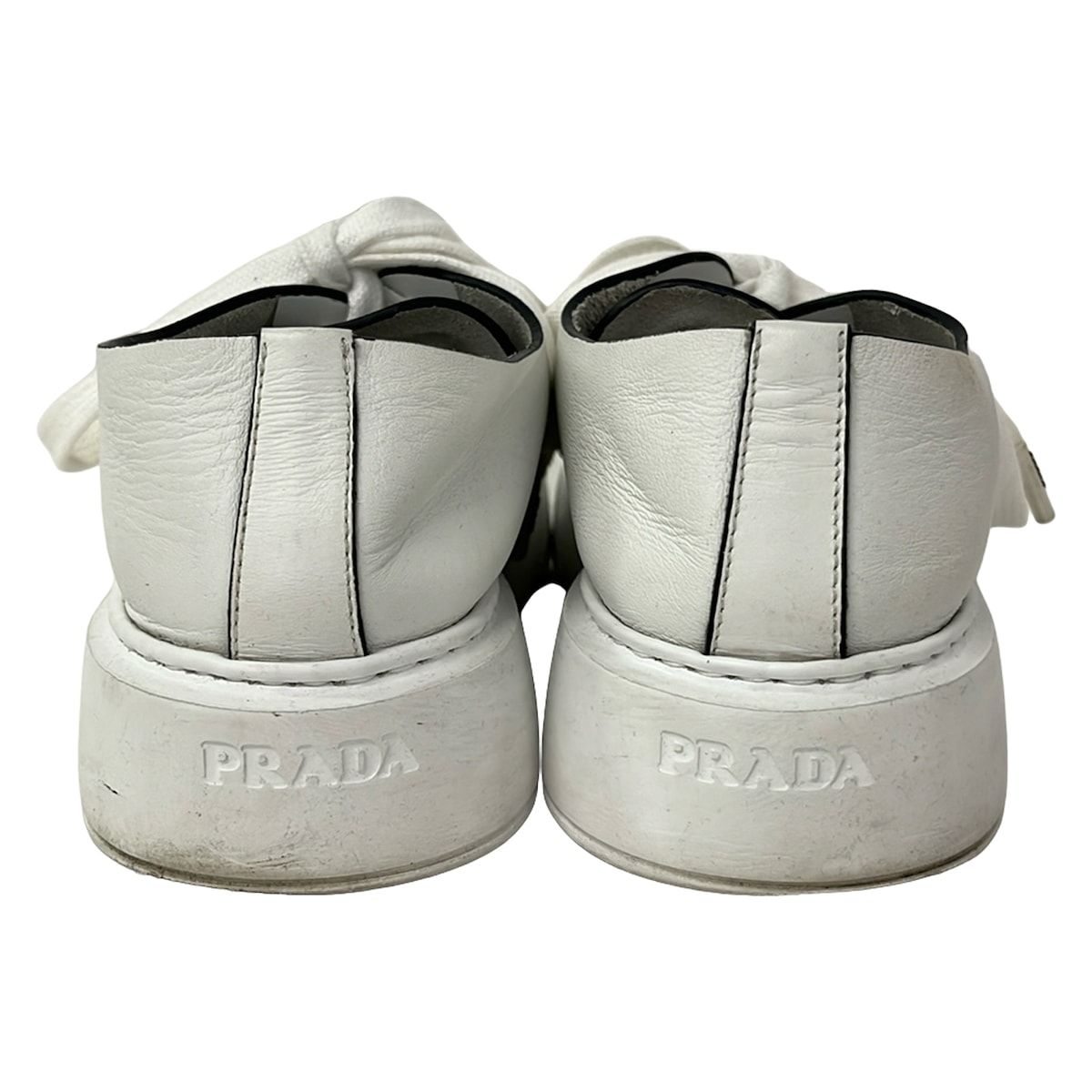 Prada Sneakers 35.5 White Platform Leather — view 3