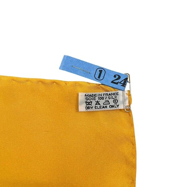 Hermes Scarf Carre 90 Yellow Belles Amures Aesthetics Of Sails Already Cleaned — view 8