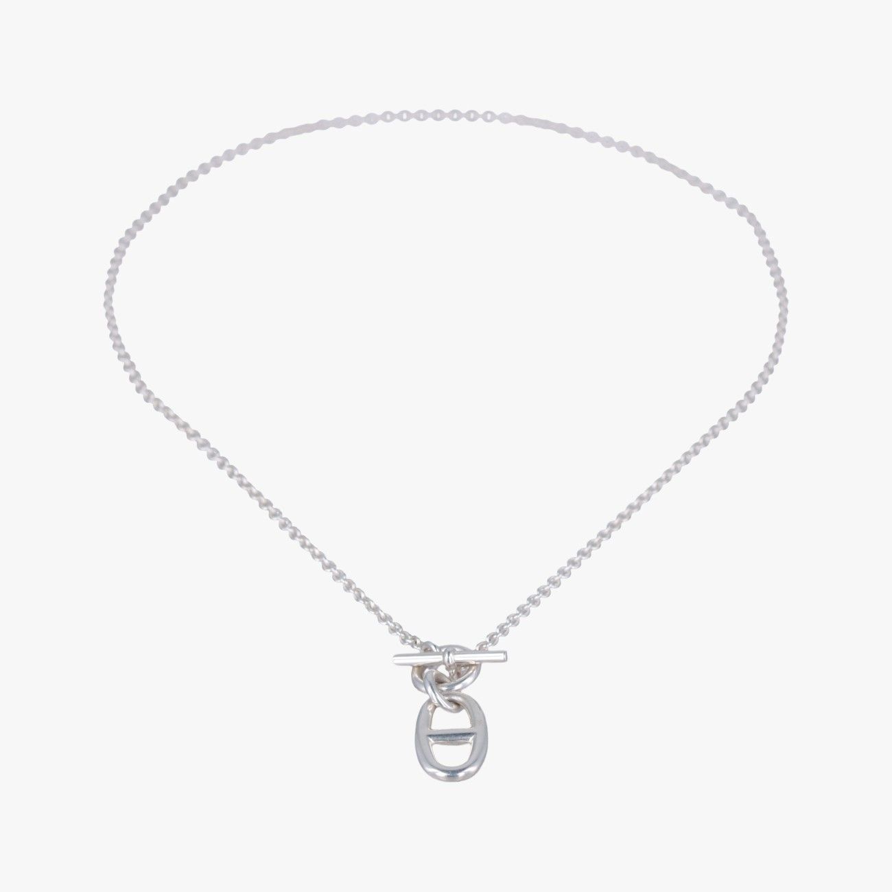 Hermes Chaine D'ancre Amulet Silver Necklace — view 3