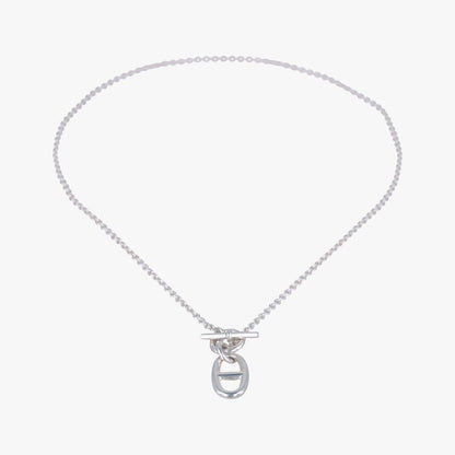 Hermes Chaine D'ancre Amulet Silver Necklace — view 3