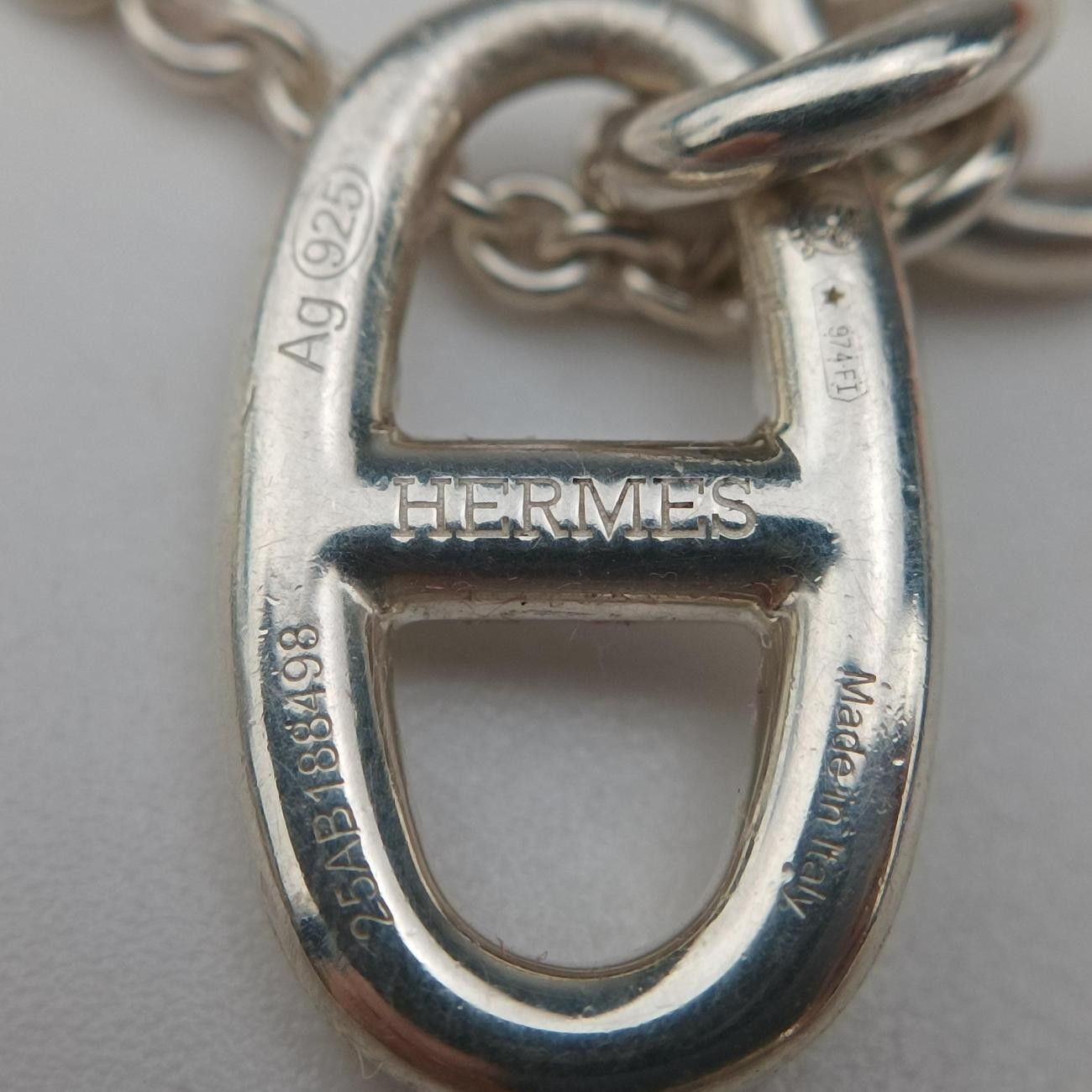 Hermes Chaine D'ancre Amulet Silver Necklace — view 6