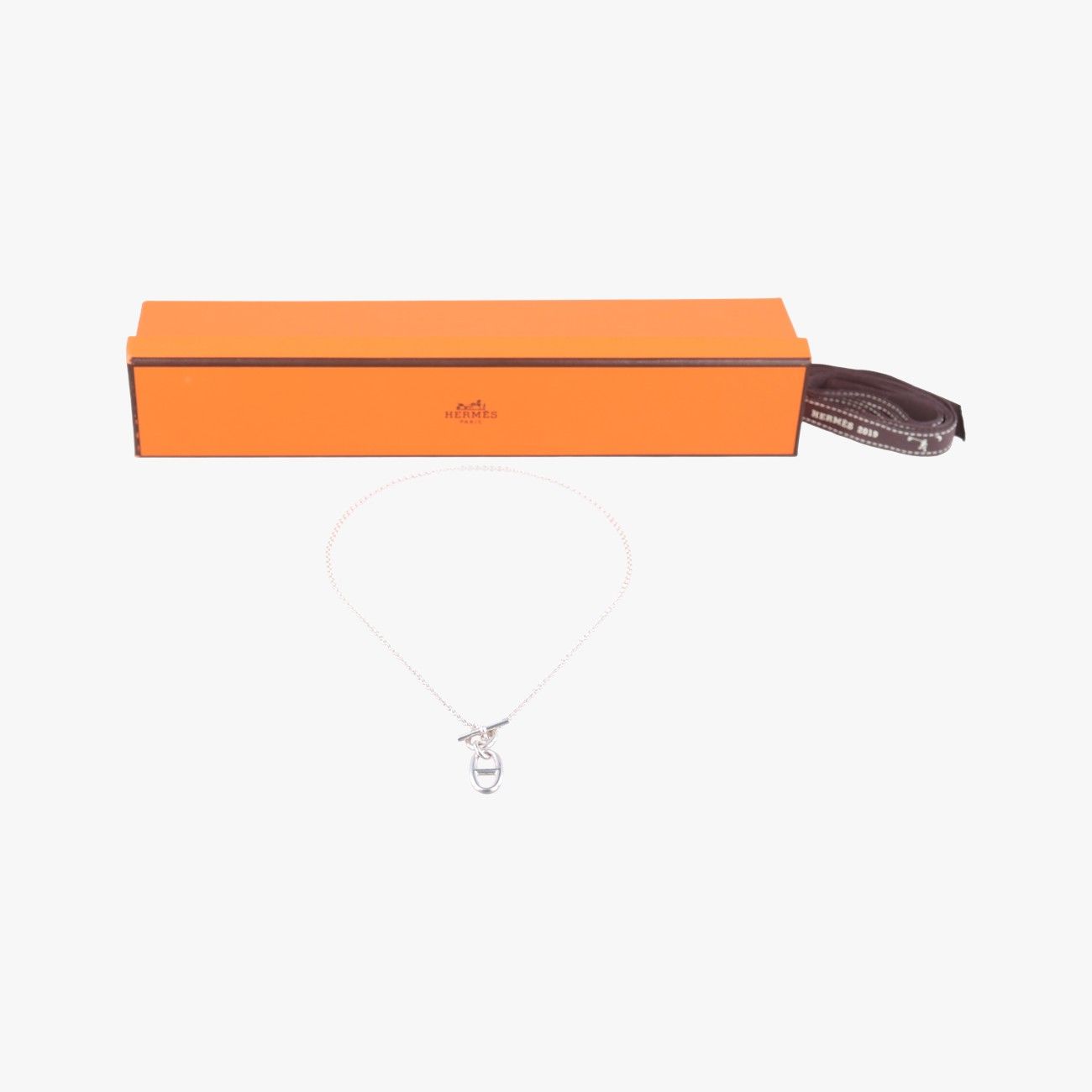 Hermes Chaine D'ancre Amulet Silver Necklace — view 4