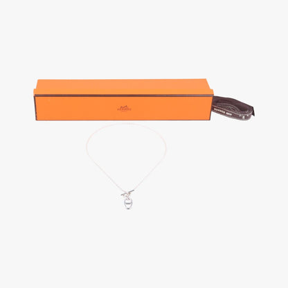 Hermes Chaine D'ancre Amulet Silver Necklace — view 4