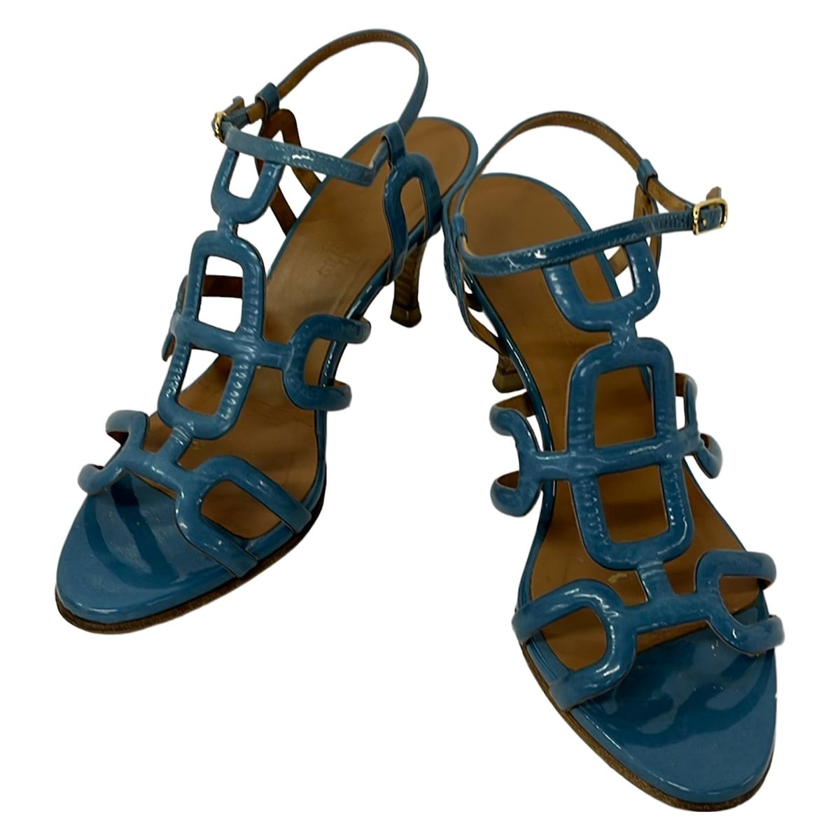 Hermes Sandals 35.5 Blue Leather — view 2