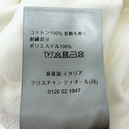 Dior Homme Logo Embroidery Mock Neck Long Sleeve T-Shirt White — view 7
