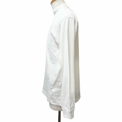 Dior Homme Logo Embroidery Mock Neck Long Sleeve T-Shirt White — view 3