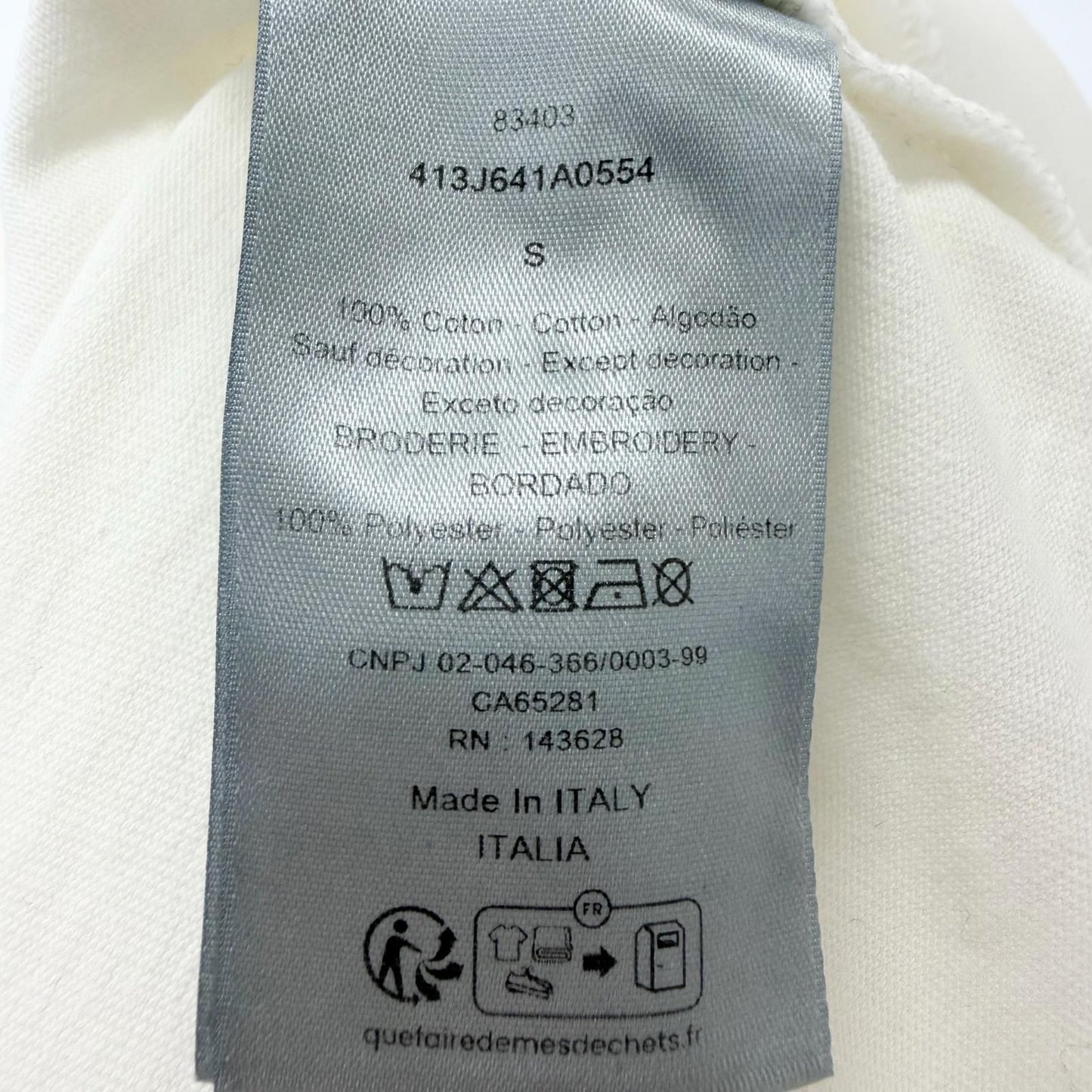 Dior Homme Logo Embroidery Mock Neck Long Sleeve T-Shirt White — view 8