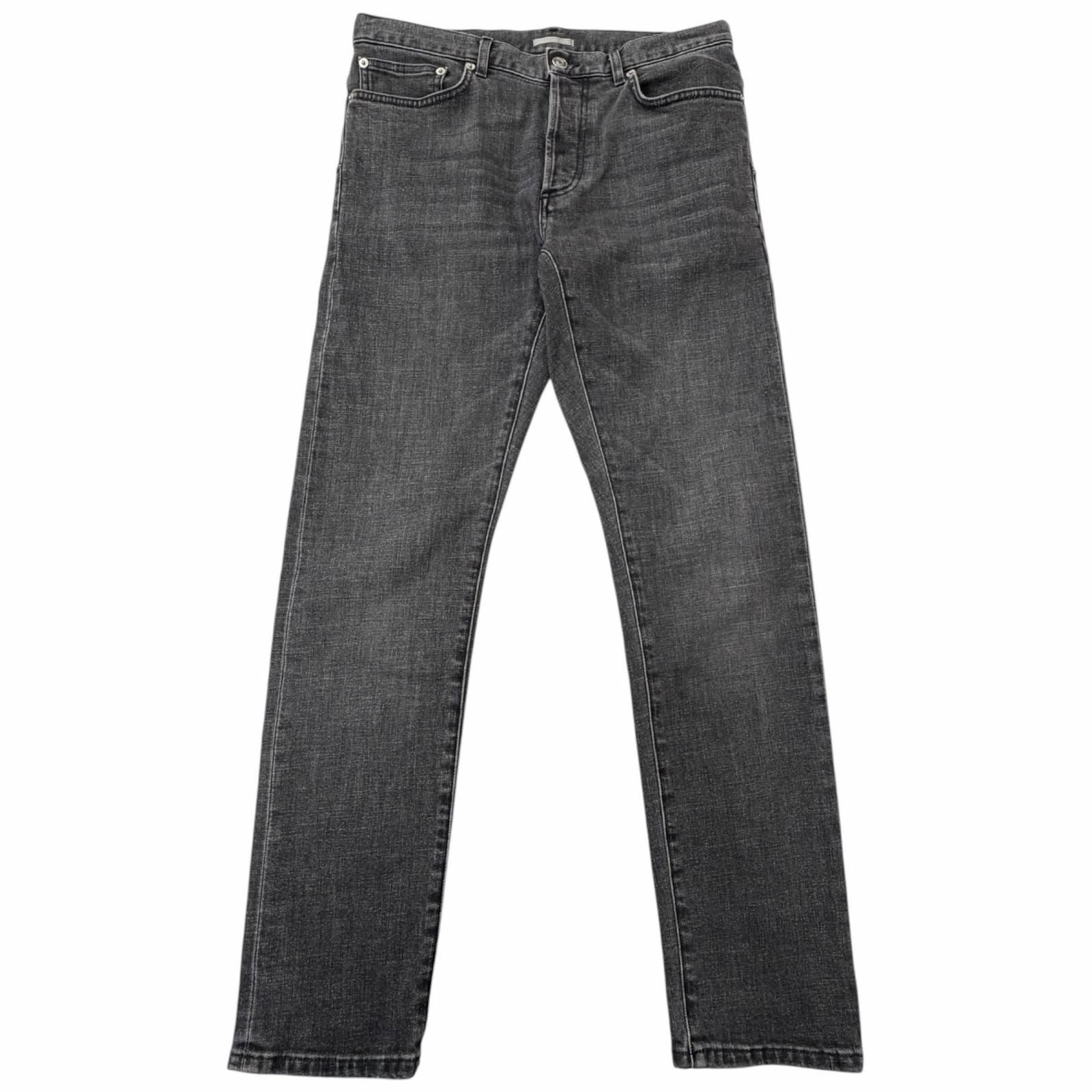 Dior Homme Slim Fit Button Fly Denim Pants Gray 30