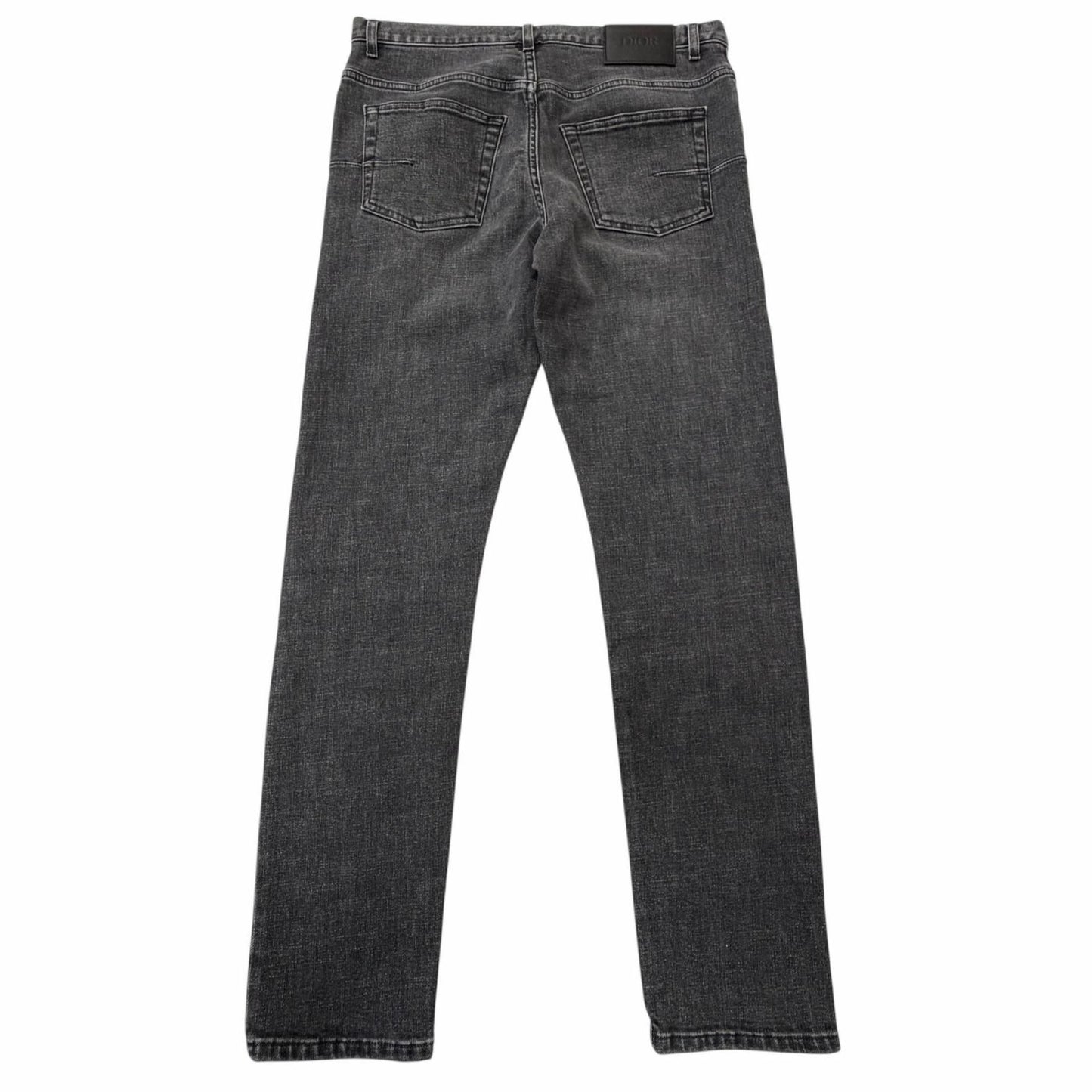 Dior Homme Slim Fit Button Fly Denim Pants Gray 30 — view 2