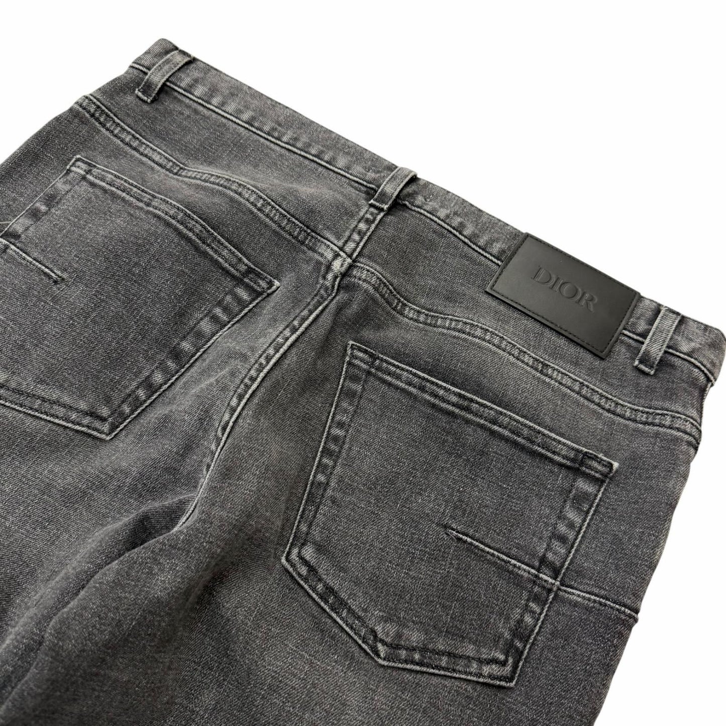 Dior Homme Slim Fit Button Fly Denim Pants Gray 30 — view 4