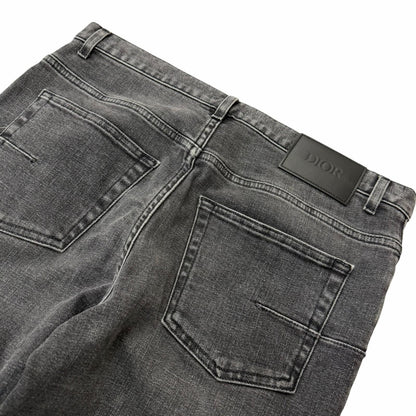 Dior Homme Slim Fit Button Fly Denim Pants Gray 30 — view 4