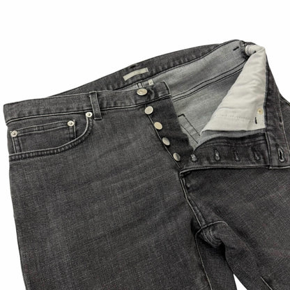 Dior Homme Slim Fit Button Fly Denim Pants Gray 30 — view 3