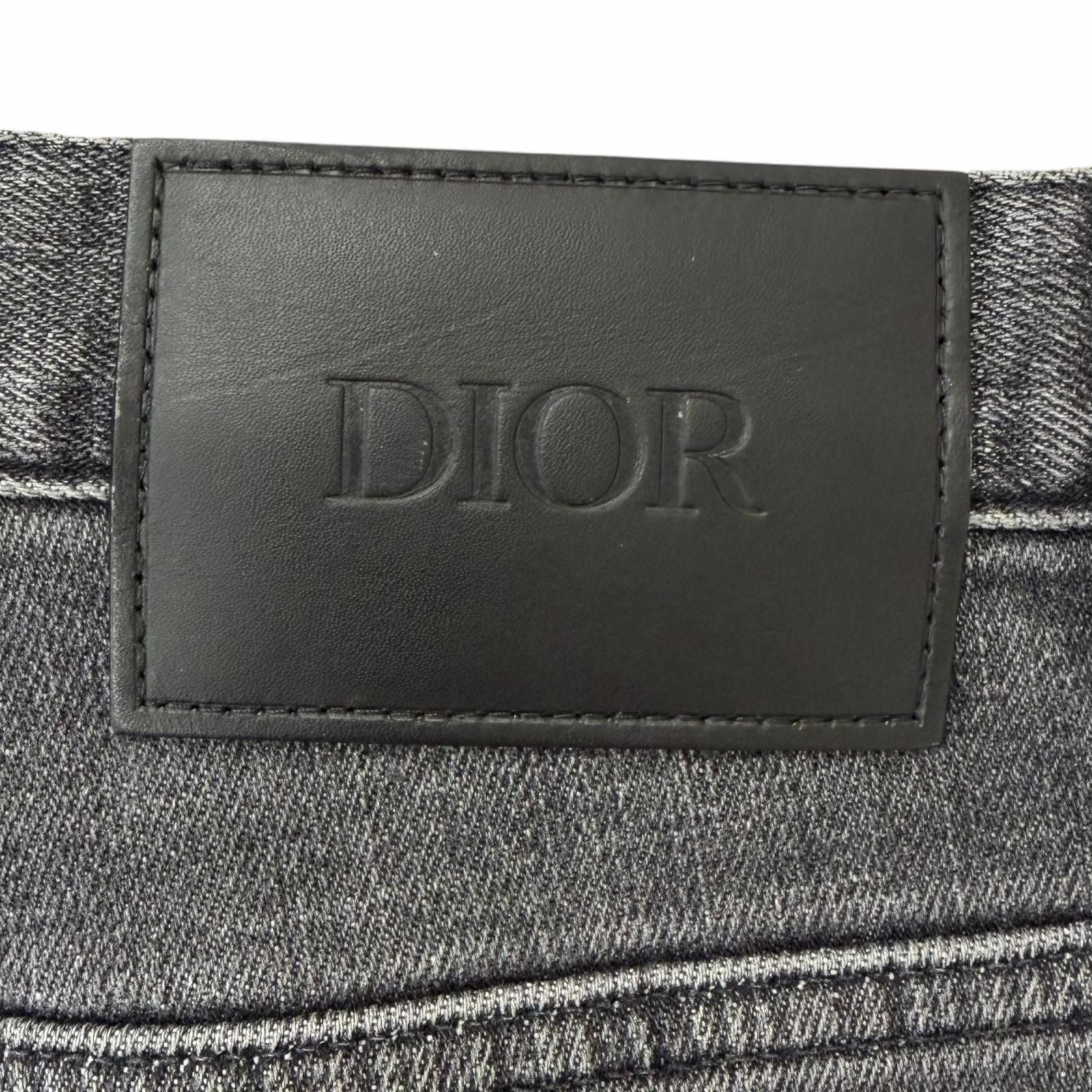 Dior Homme Slim Fit Button Fly Denim Pants Gray 30 — view 5
