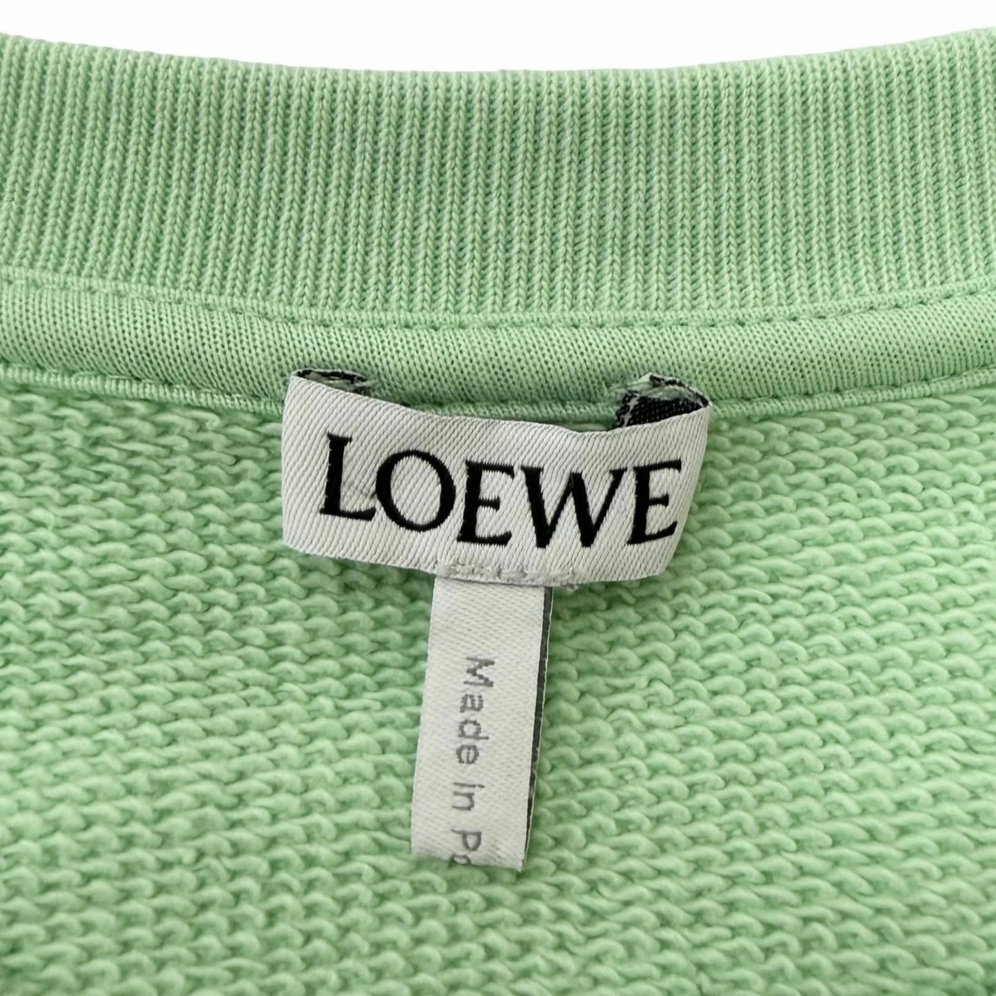Loewe Cotton 100% Photo Print Sweatshirt Shirt Pastel Green XS — view 6