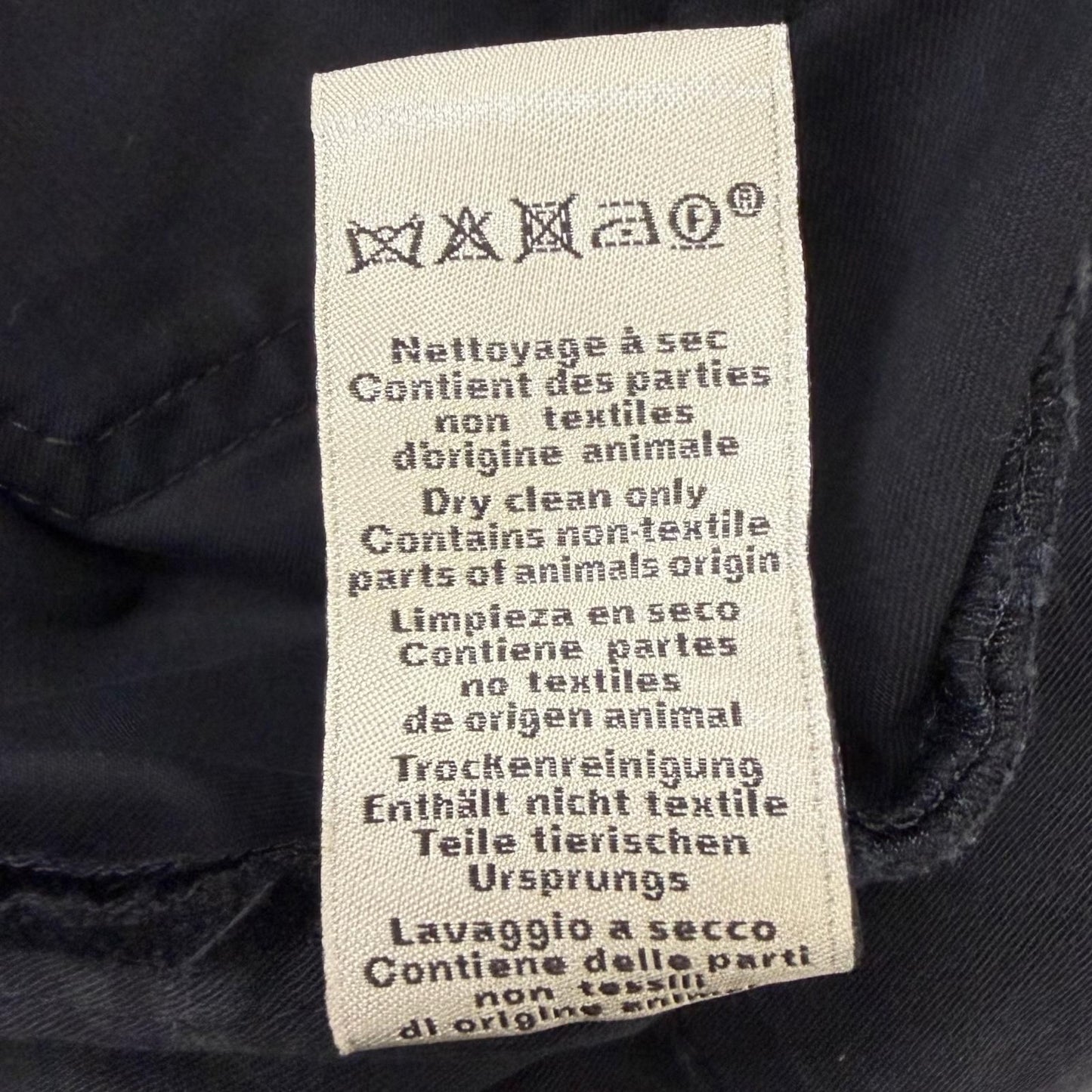 Hermes Series Button Fly Logo Leather Patch Cotton Pants Black 40 — view 8
