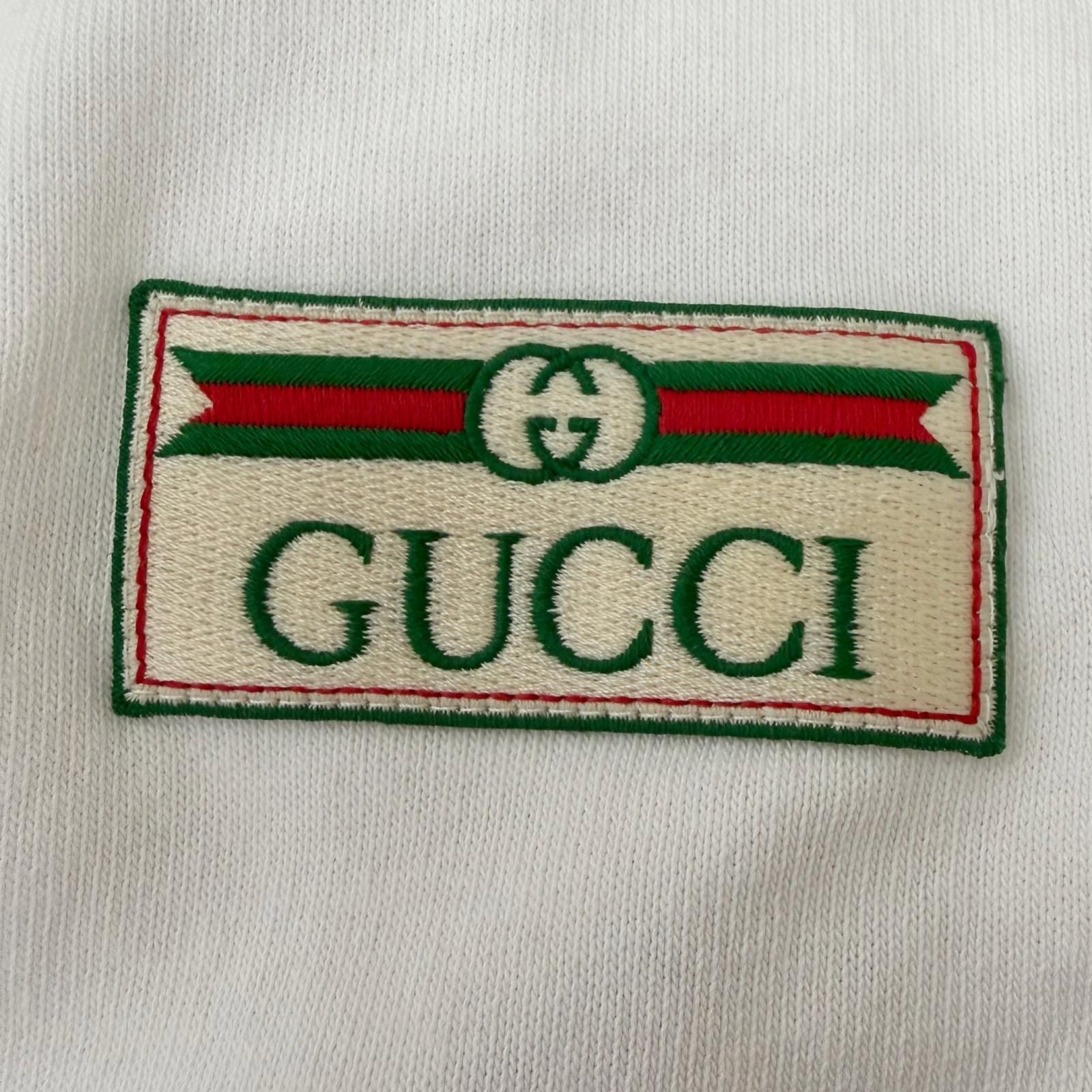 Gucci Web Stripe Long Sleeve Polo Shirt White — view 5