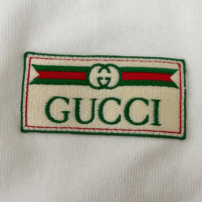 Gucci Web Stripe Long Sleeve Polo Shirt White — view 5