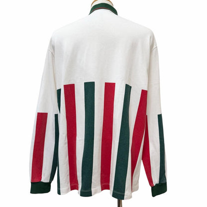 Gucci Web Stripe Long Sleeve Polo Shirt White — view 4