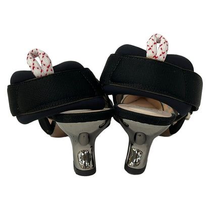 Fendi Sandals 35 Black Beige Multi Mesh — view 3