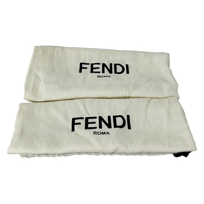 Fendi Sandals 35 Black Beige Multi Mesh — view 7