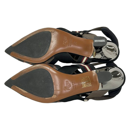 Fendi Sandals 35 Black Beige Multi Mesh — view 4