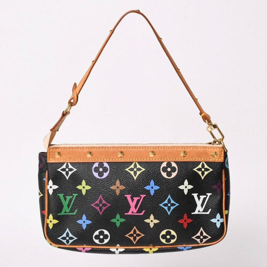 Louis Vuitton Pochette Accessoires Pouch Monogram Multicolor Black