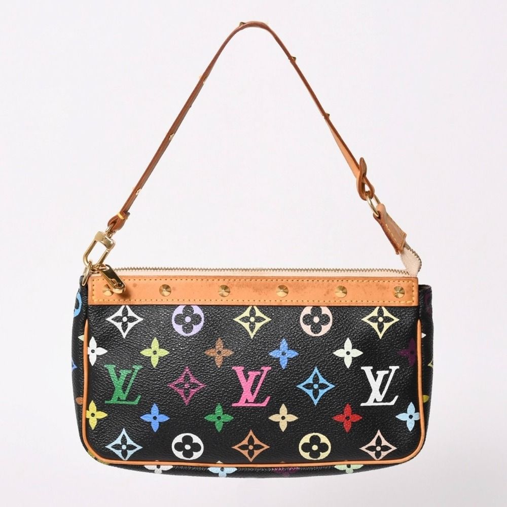 Louis Vuitton Pochette Accessoires Pouch Monogram Multicolor Black — view 5