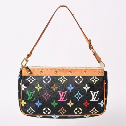 Louis Vuitton Pochette Accessoires Pouch Monogram Multicolor Black — view 5