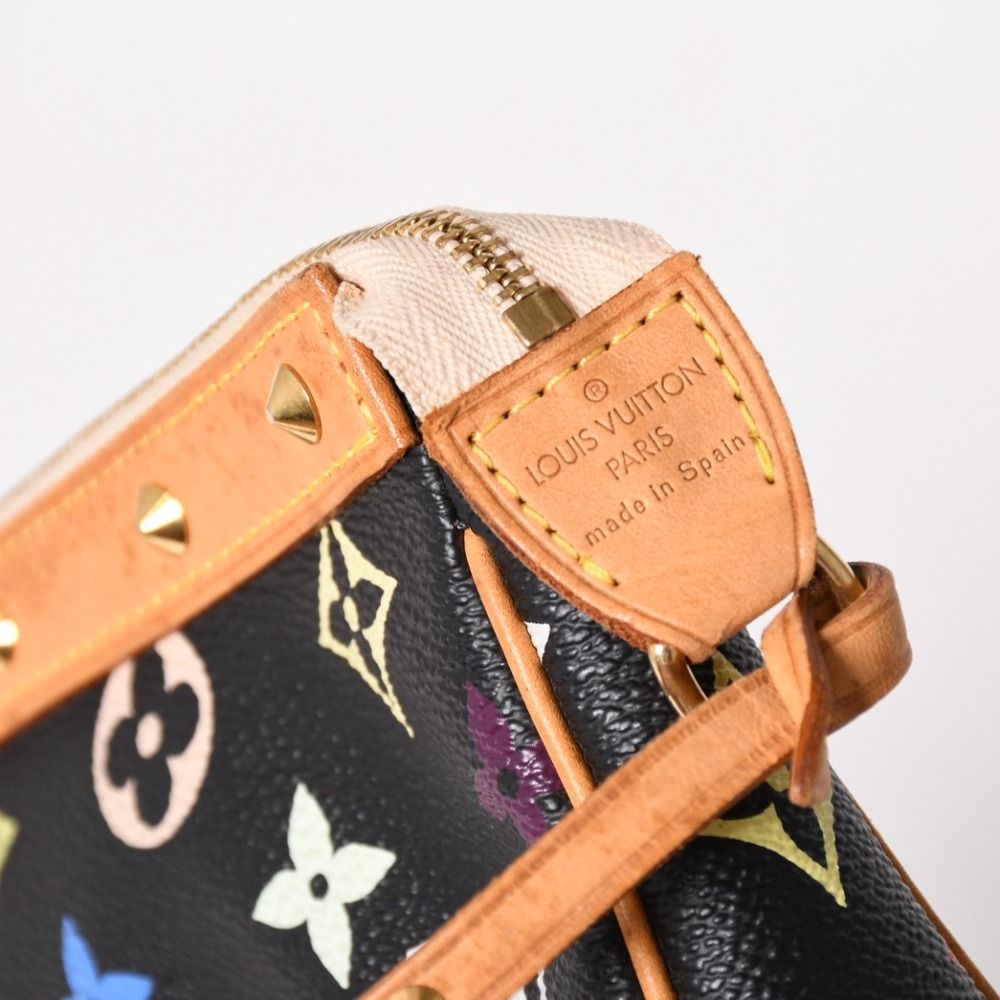 Louis Vuitton Pochette Accessoires Pouch Monogram Multicolor Black — view 7