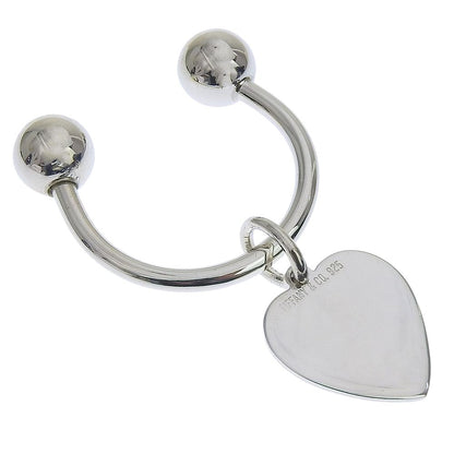 Tiffany & Co Key Ring Heart Tag 925 Sterling Silver Key Holder