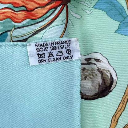 Hermes Scarf Carre 90 Dip Dye Jungle Love Silk Green — view 6