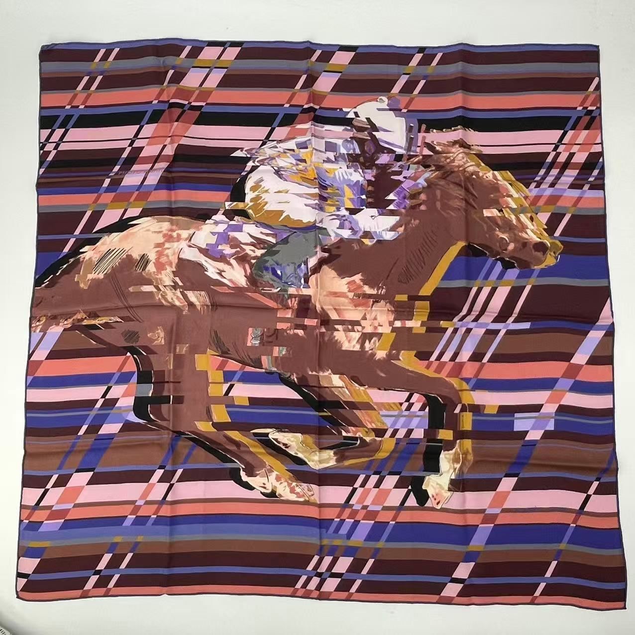 Hermes Carre 90 Silk Scarf Photo Finish Multicolor