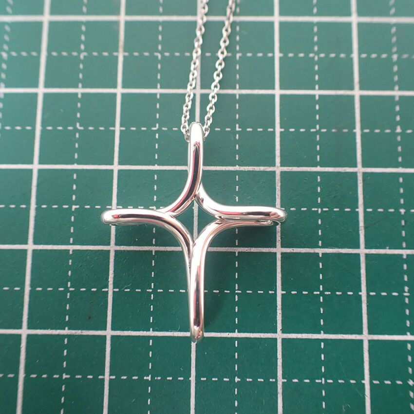 Tiffany & Co 925 Open Cross Infinity Pendant — view 9