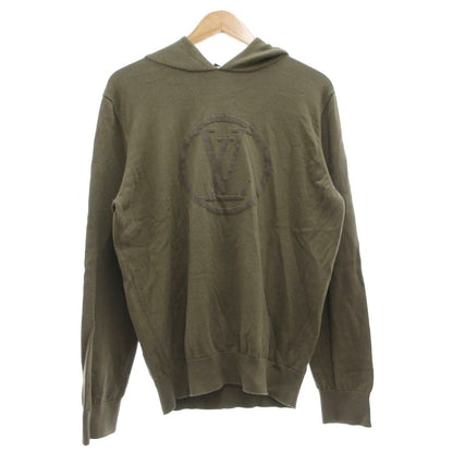 Louis Vuitton Pullover Hoodie Knit L Green Circle LV Logo Signature MG