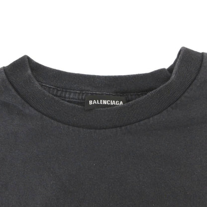 Balenciaga T-Shirt Short Sleeve Top Logo XS Black Ink MG — view 5