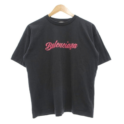 Balenciaga T-Shirt Short Sleeve Top Logo XS Black Ink MG