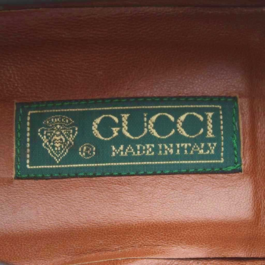 Gucci Loafers Slip on Leather 41.5 Black with Fringe with RI — view 7