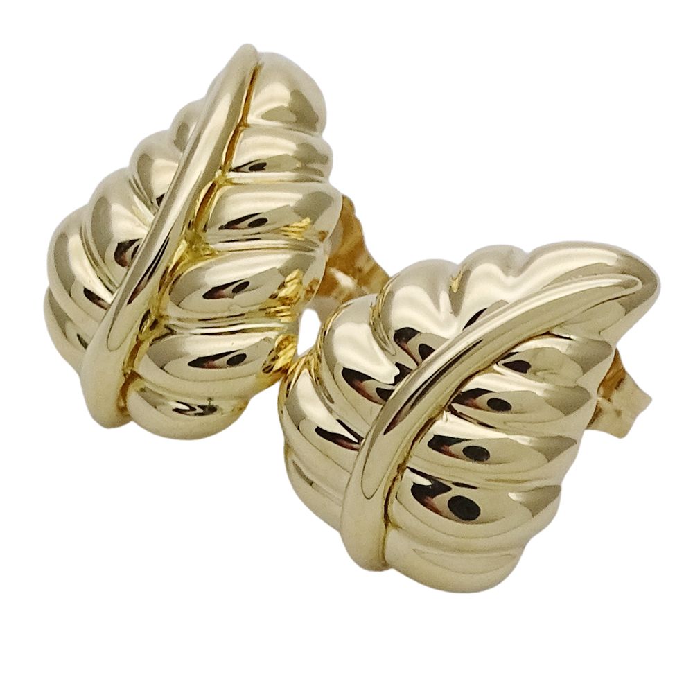 Tiffany & Co Earrings Leaf Yellow Gold — view 3