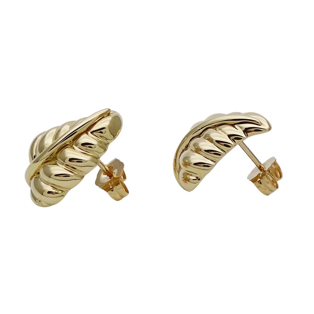 Tiffany & Co Earrings Leaf Yellow Gold — view 4