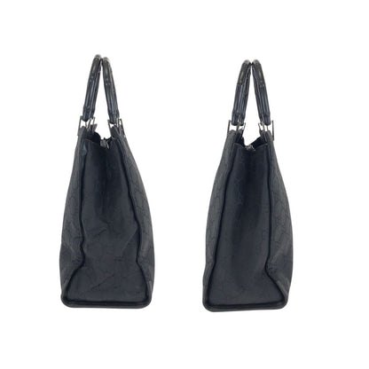 Gucci Bamboo Black Silver Nylon 002 Tote — view 8