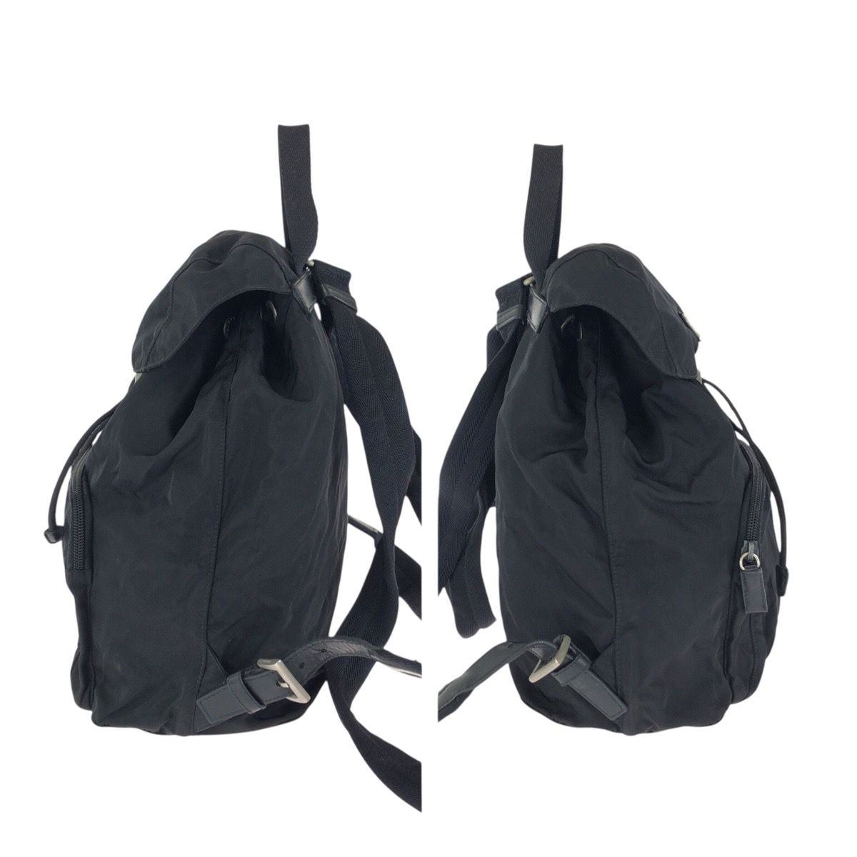 Prada Tessuto Black Silver Nylon Backpack — view 8