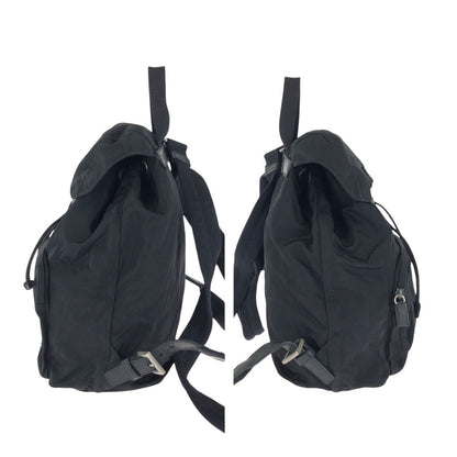 Prada Tessuto Black Silver Nylon Backpack — view 8