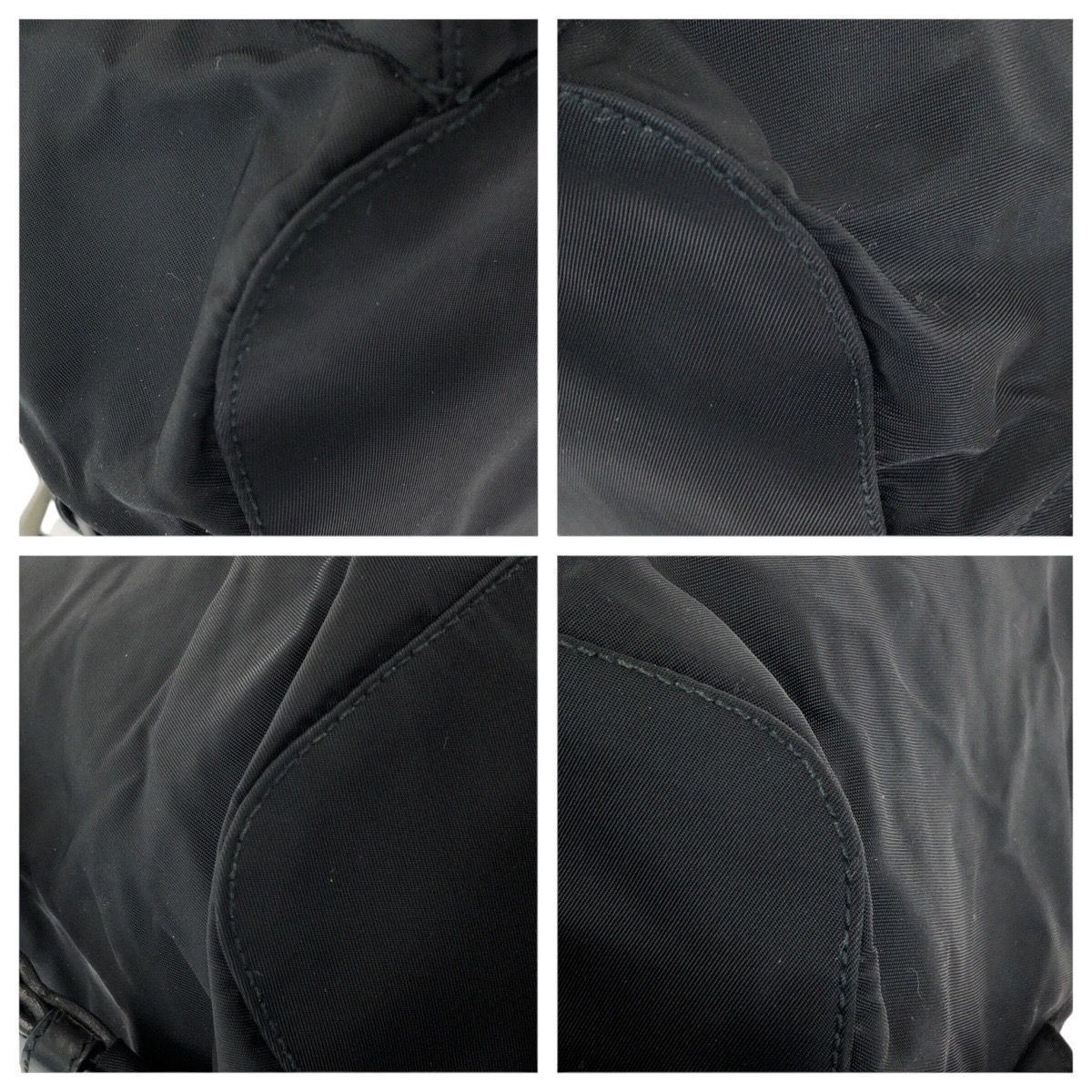 Prada Tessuto Black Silver Nylon Backpack — view 3